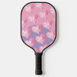 Rosa Diamant-Herz-Muster  – Süß und Stylisch Pickleball Schläger