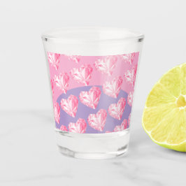 Rosa Diamant-Herz-Muster  – Süß und Stylisch Schnapsglas
