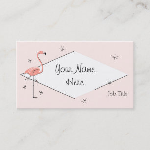Rosa Diamant-Visitenkarte des Flamingos Visitenkarte