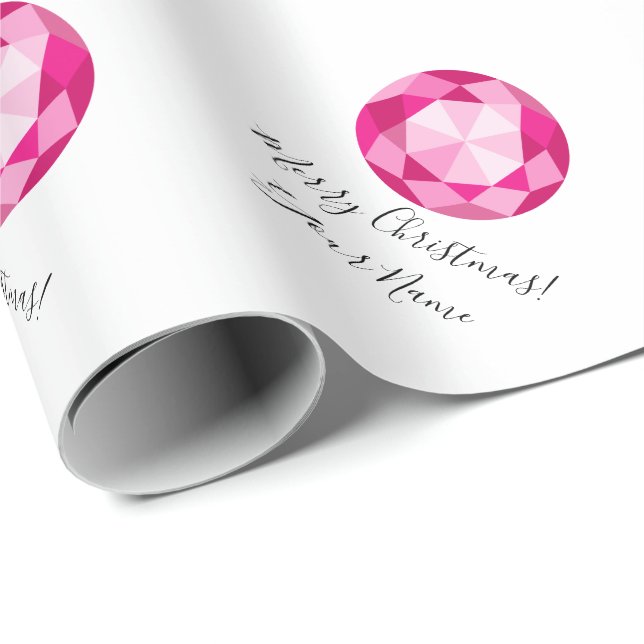 Rosa Diamantedelstein kundenspezifischer Geschenkpapier (Rolleneckpunkt)