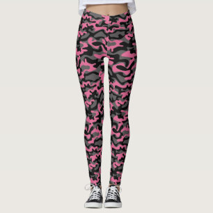 Rosa/die Leggings der grauen Tarnungs-Frauen