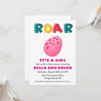 Rosa Dinosaurier-Babydusche