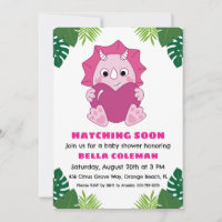 Rosa Dinosaurier-Babydusche
