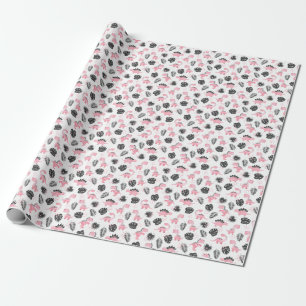 Rosa Dinosaurier: Niedliches Kindermuster. Geschenkpapier