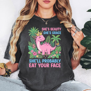 Rosa Dinosaurier Prinzessin Sarkastisches Lustiges T-Shirt