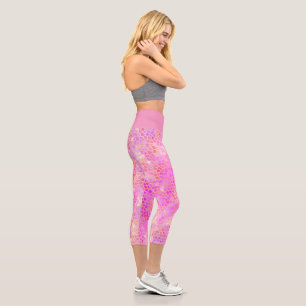 Rosa Dinosaurier verborgen Capri Leggings