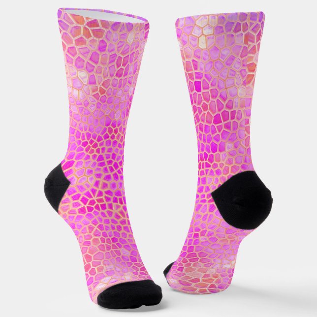 Rosa Dinosaurier verborgen Socken (Gewinkelt)