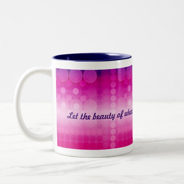 Rosa Disco - Ein individuelles Angebot - Tasse (Links)