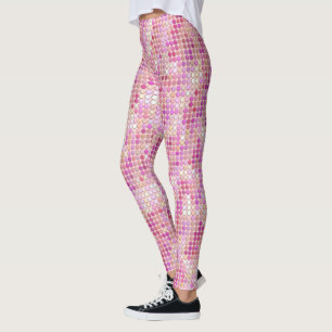 Rosa Disco-Punkte Leggings