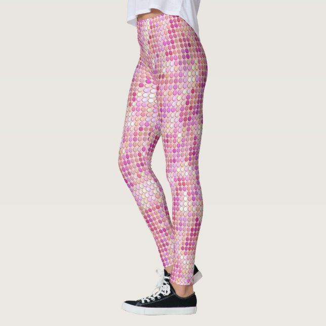 Rosa Disco-Punkte Leggings (Links)