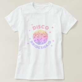 Rosa Diskothek Ball 70er Bachelorette Diskothek T-Shirt