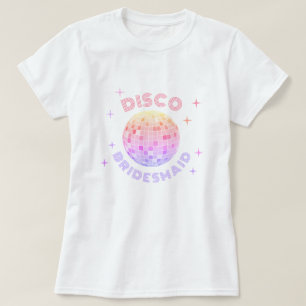 Rosa Diskothek Ball 70er Bachelorette Diskothek T-Shirt