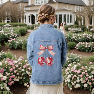 Rosa Diskothek Jeansjacke