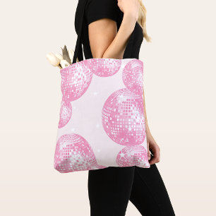 Rosa Diskotheken und weiße Steine, Girly Retro Tasche