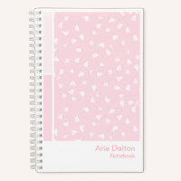 Rosa Ditsy Blumen Vertikales Paletten Notizbuch