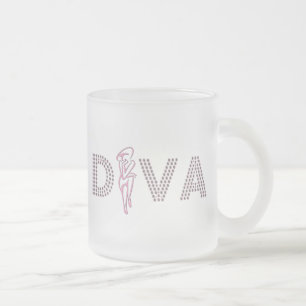 Rosa Diva Mattglastasse
