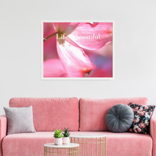 Rosa Dogwood-Blume Leinwanddruck