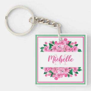 Rosa Dogwood-Blüten - Personalisiert Schlüsselanhänger