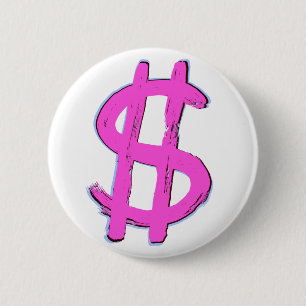 Rosa Dollarzeichen Button