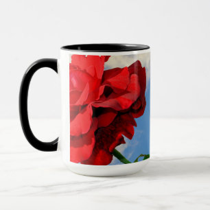 Rosa Don Juan mit einer blauen Himmelsblume-Tasse Tasse