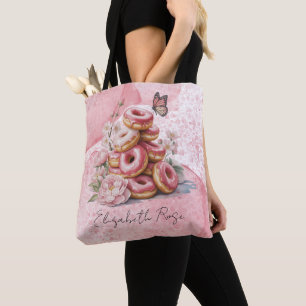 Rosa Donuts & Florale Schmetterlings-Girl-Baby-Par Tasche