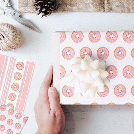 Rosa Donuts Geschenkpapier Set