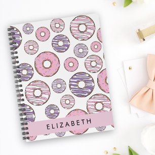 Rosa Donuts, Lila Donuts, Sprinklen, Ihr Name Notizbuch
