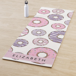Rosa Donuts, Lila Donuts, Sprinklen, Ihr Name Yogamatte