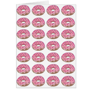 Rosa Donuts mit Sprinklen Doughnut Donut Food Card