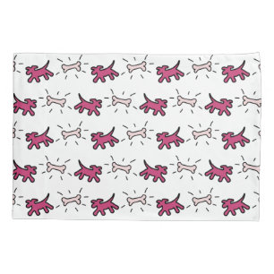 Rosa Dose und Krongraffiti Pillowcase Kissenbezug