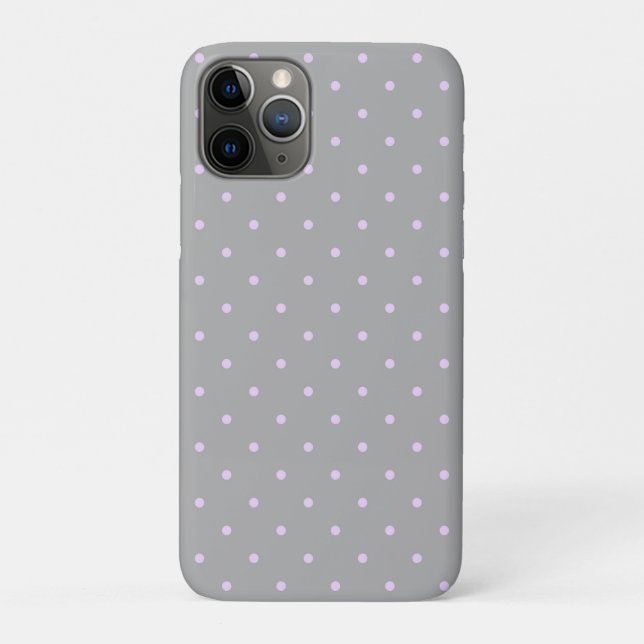 Rosa Dot Gray Hintergrund Elegant Polka Dot Dotter Case-Mate iPhone Hülle (Rückseite)