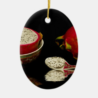 Rosa Drache-Frucht Keramikornament