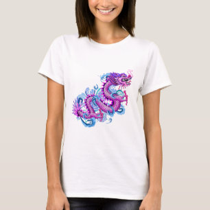 Rosa Drache mit Wasser-Spritzen T-Shirt