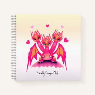 Rosa Drachen Notizbuch