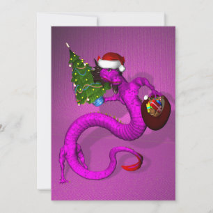 Rosa Dragon Einladung