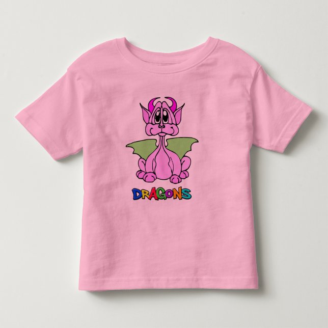 Rosa Dragon Kleinkind T-shirt (Vorderseite)