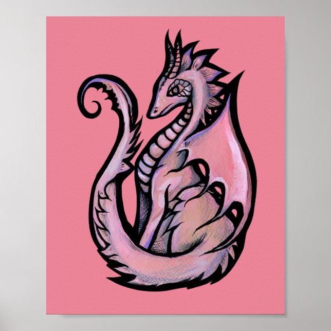 Rosa Dragon Poster (Vorne)