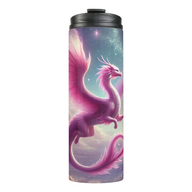 Rosa Dragon Thermosbecher (Vorderseite)