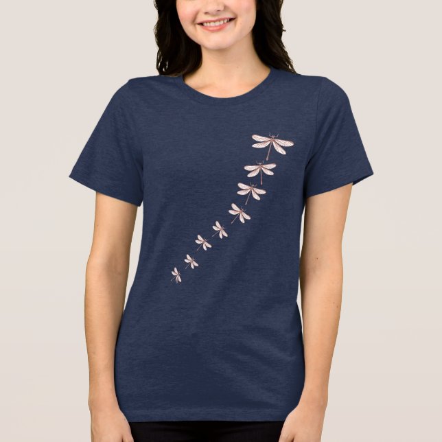 Rosa Dragonfly-Girls-T - Shirt (Vorderseite)