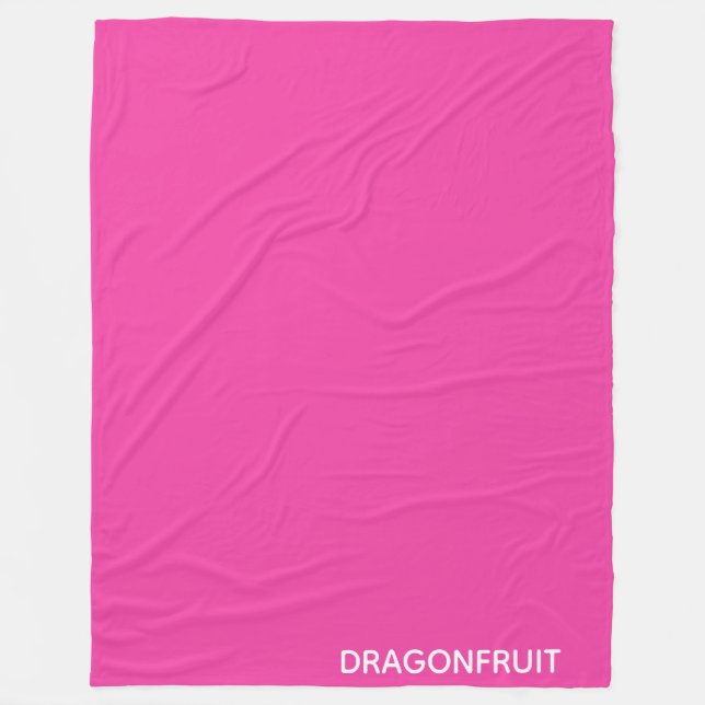 Rosa Dragonfruit Fleecedecke (Vorderseite)