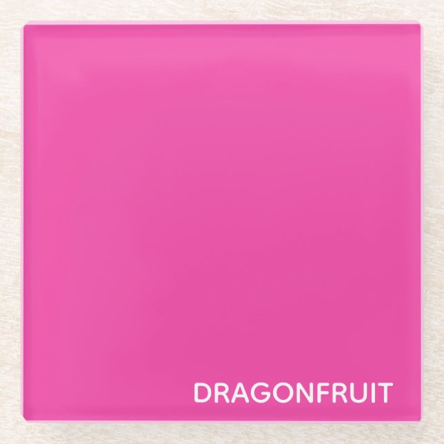 Rosa Dragonfruit Glasuntersetzer (Vorderseite)