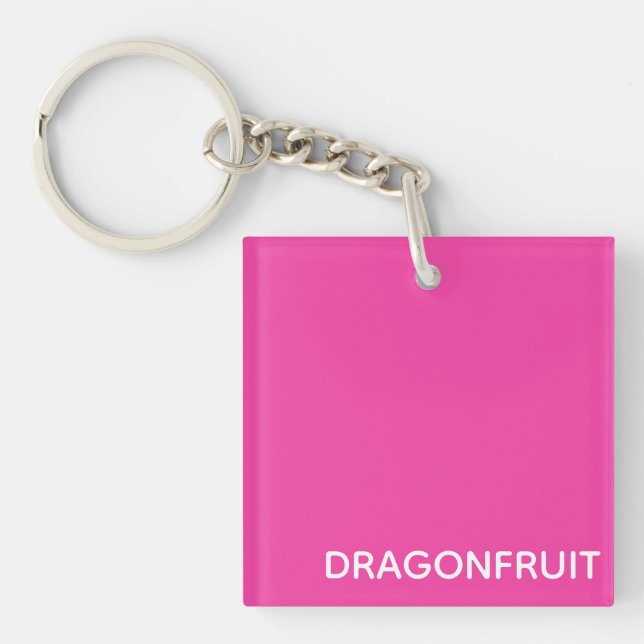 Rosa Dragonfruit Schlüsselanhänger (Vorderseite)