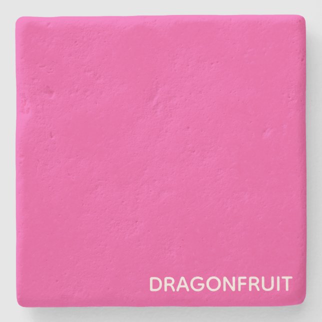 Rosa Dragonfruit Steinuntersetzer (Vorderseite)
