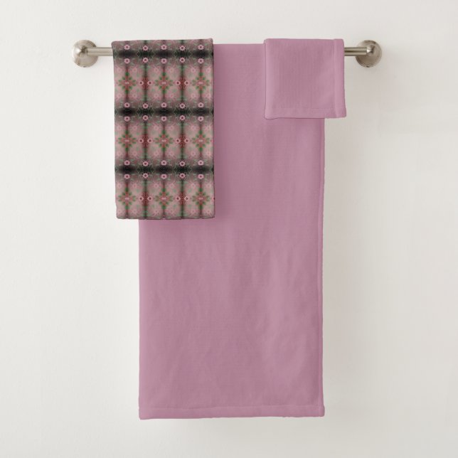 Rosa drei Stück Badhandtuch Set (Insitu)