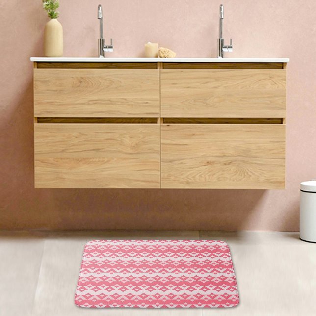 Rosa Dreiecke Muster Badezimmer Matte (Von Creator hochgeladen)
