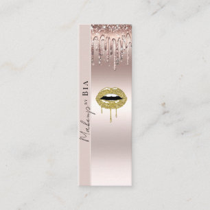 Rosa Drilling Imitate Glitzer Tropfen Makeup Artis Mini Visitenkarte