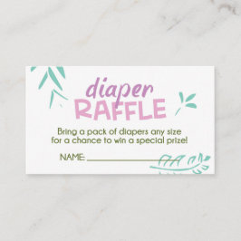 Rosa Dschungelwölkchen-Raffelschein Begleitkarte