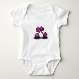 Rosa Dumbbells-Waren Baby Strampler