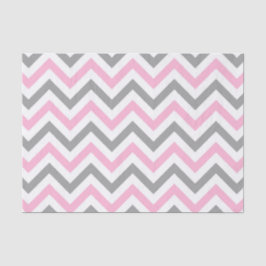 Rosa, dunkelgrau, großes Zickzack ZigZag-Muster Seidenpapier