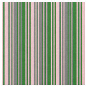 Rosa, dunkelgraue und dunkelgrüne Streifen Stoff